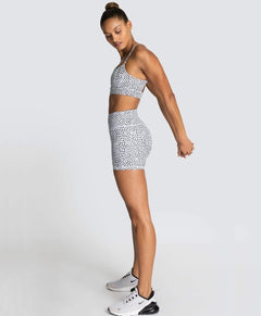 Stickade Sexiga Sport Linne Shorts Yoga Wear BH Fitness Suit Dam
