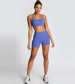 Stickade Sexiga Sport Linne Shorts Yoga Wear BH Fitness Suit Dam