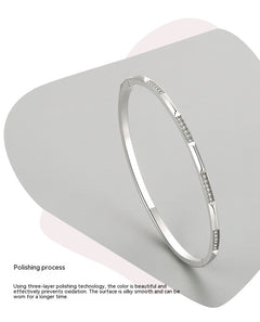 S925 Silverarmband Damer i koreansk stil Micro-inlaid Armband Light Luxury