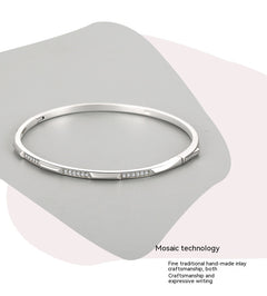 S925 Silverarmband Damer i koreansk stil Micro-inlaid Armband Light Luxury