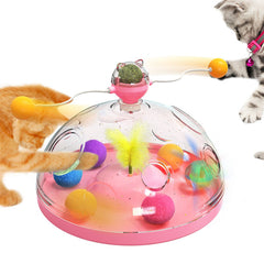 Meows Windmill Roliga kattleksaker Interaktiva multifunktionella skivspelare Pedagogiska leksaker för husdjur med kattmynta Ljusande boll Pinwheel Leksaker Husdjursprodukter