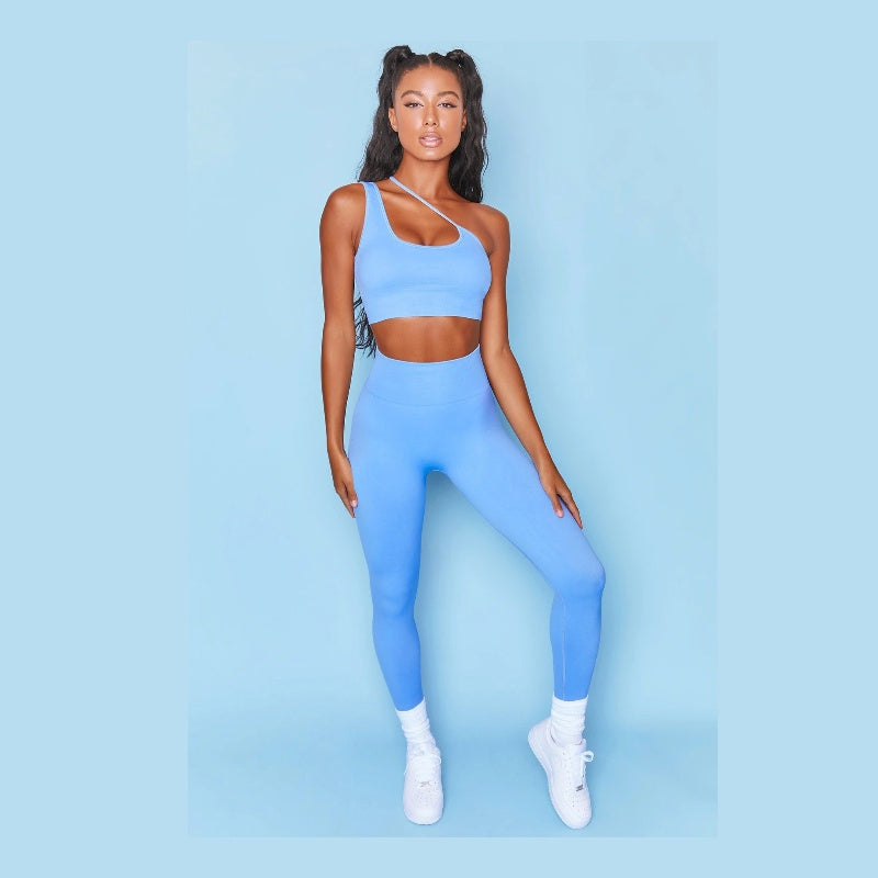 Kvinnors hög elastisk sele ärmlös Yogakläder Fitness Suit