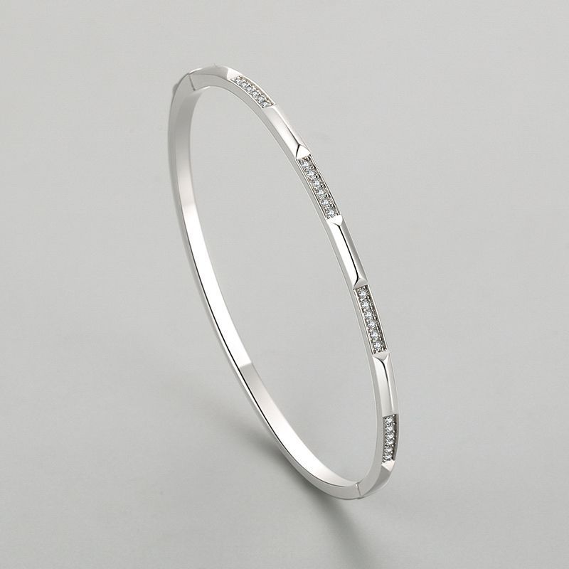S925 Silverarmband Damer i koreansk stil Micro-inlaid Armband Light Luxury