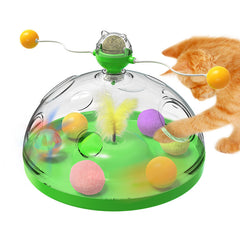 Meows Windmill Roliga kattleksaker Interaktiva multifunktionella skivspelare Pedagogiska leksaker för husdjur med kattmynta Ljusande boll Pinwheel Leksaker Husdjursprodukter