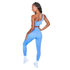 Kvinnors hög elastisk sele ärmlös Yogakläder Fitness Suit