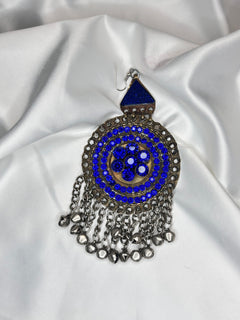 Norband Ethnic Boho Halsband Set Med Armband - Blå