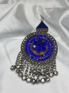 Norband Ethnic Boho Halsband Set Med Armband - Blå