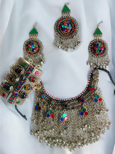 Norband Ethnic Boho Halsband Set med armband -