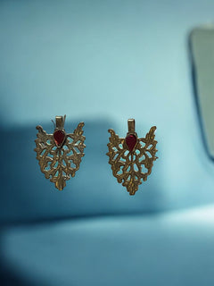 Norband Golden Leaf och svarta pärlor Choker Set