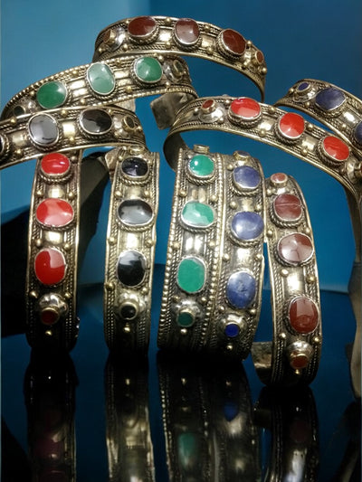 Norband Multi Color Slim Afghani Cuff - Svart