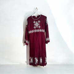 Norband hazaragi dark red  handmade dresses 