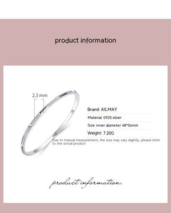 S925 Silverarmband Damer i koreansk stil Micro-inlaid Armband Light Luxury